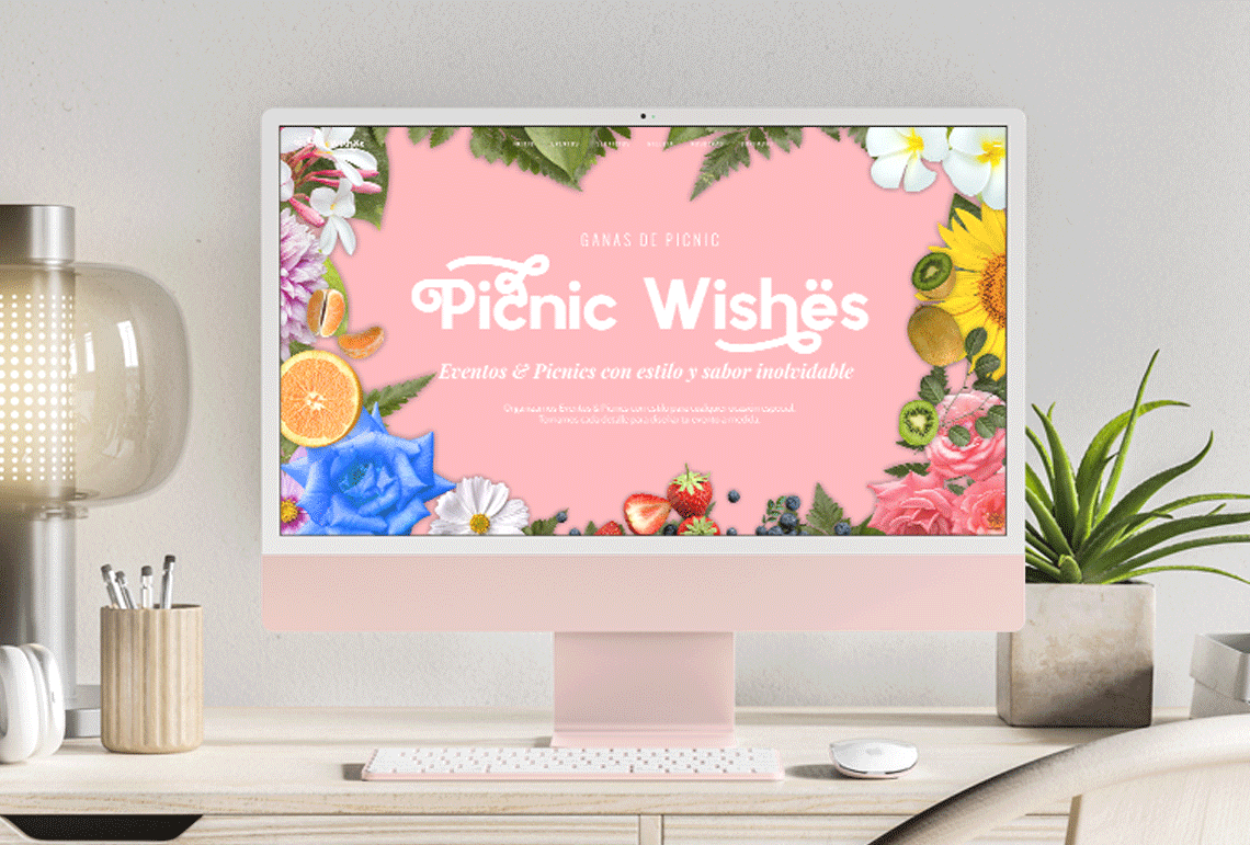 Diseño web en Pamplona para empresas de organización de eventos y picnics eb picnic wishes deseos de picnic Lady Moustache agencia de comunicación