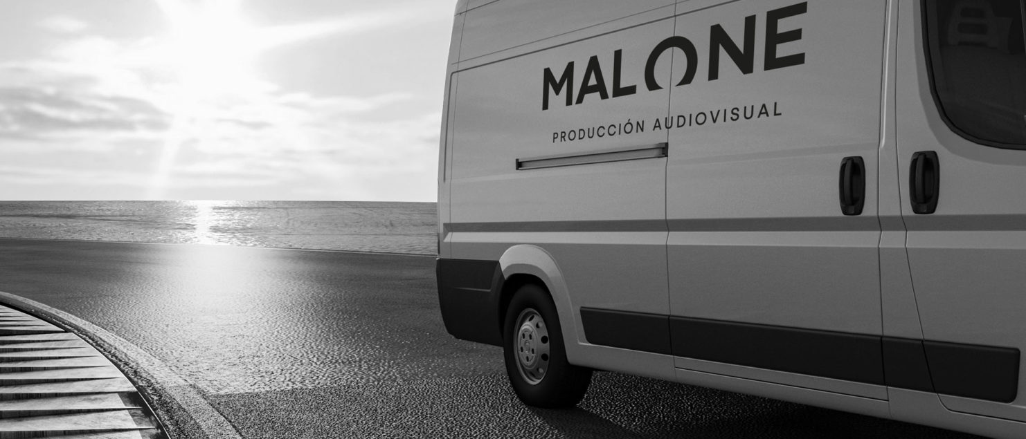 Malone branding y naming diseño de logotipos para empresas de producción audiovisual en Navarra en la Ribera y Pamplona lady moustache agencia de comunicación